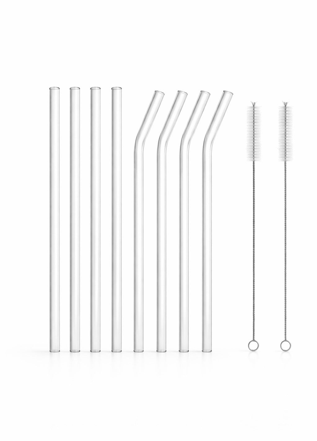 Alova™ – Lot de 8 Pailles en Verre Réutilisables avec Brosse de Nettoyage